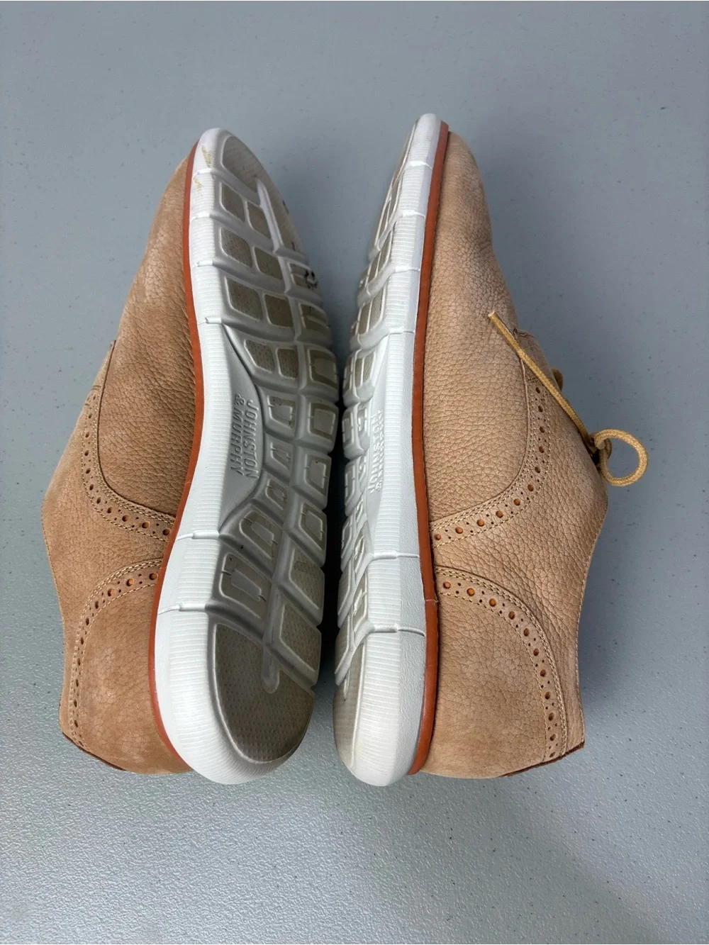 Johnston & Murphy Tan Nubuck Leather Men's Dress Shoes 9.5M Oxford Casual